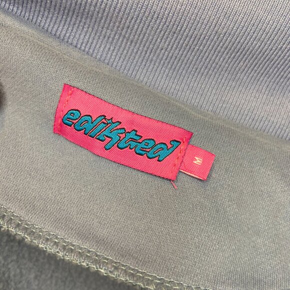 Edikted Cowboys Varsity Sweatshirt Jacket - Orange and Blue - Picture 6 of 8